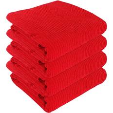 Natural Towels SUSSEXHOME Cotton Bath Towel Red, Natural