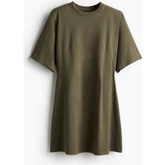 Dresses H&M Shoulder-pad T-shirt Dress Green