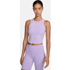 Nike Purple Tank Tops Nike One Fitted Dri-FIT Crop Tank Top - Pink
