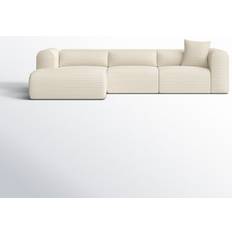 Joss & Main Cream Sectional Sofa