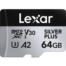 LEXAR 64 Go Cartes mémoire LEXAR Carte microSDXC Professional Silver Plus 64 Go, UHS-I, V30