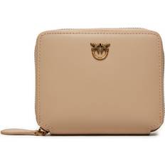 Lompakot Pinko Portefeuille Carré Contour Zippé Cuir - Beige