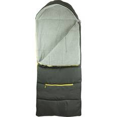 Black Sleeping Bags mimish Sleep-n-pack: Packable Sleeping Bag, Big Kid 7-12 yrs Charcoal/Marshmallow Sherpa