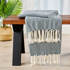 Turquoise Blankets Home Soft Things Extra Cozy Chevron Knit Super Knitted Blankets Turquoise (152.4x127cm)