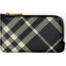 Bomuld Kortholdere Burberry Check Zip Card Case - Black/Calico