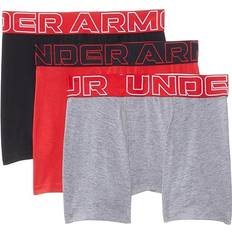 Briefs Children's Clothing Under Armour UA PERFORMANCE COTTON- SOLID 4, 3-Pack Performance Cotton-Red, YL