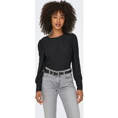 Effen kleur - Zwart Blouses Only Onlsandra Puff Top - Zwart