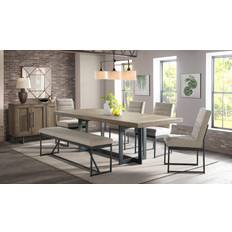 Intercon Furniture Eden 80-98" Wide Trestle, Dune Dining Table