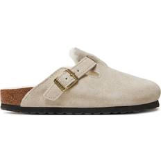 Mujer Zuecos Birkenstock Boston Shearling Suede Leather Narrow Women's - Ref.