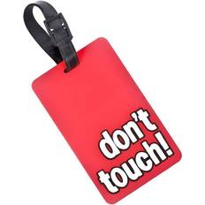 Red Luggage Tags CKB tags "dont touch" labels