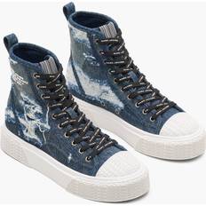 The Rip And Repair Denim High Top Sneaker in Punk Indigo