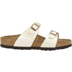 Birkenstock White Slides Birkenstock sydney bs in pearl white