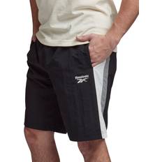 Reebok Men Shorts Reebok Men's Ivy League Regular-Fit Colorblocked Crinkled Shorts Black/gray/white