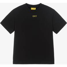 Off-White Boys Black Stamp Cotton T-Shirt