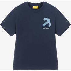 Off-White Kids Arrow Acrylic cotton T-shirt kids Cotton Blue