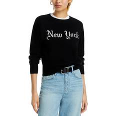 Aqua Sweaters Aqua Cashmere New York Crewneck 100% Exclusive Black