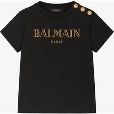 Balmain Girls Black Cotton T-Shirt