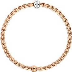 XL Bracelets Fope Eka Tiny 18ct Rose Gold 0.07ct Diamond Bracelet