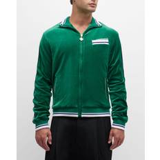 Casablanca Outerwear Casablanca Green Striped Jacket - Evergreen
