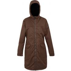 Regatta Women's Lightweight Romine II Waterproof Parka Jacket Dark Brown Black