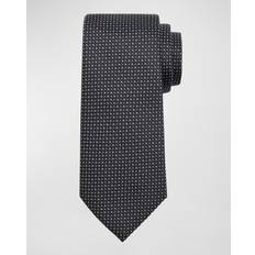 Ties Emporio Armani Pure Silk Tie With Jacquard Micro-Motif