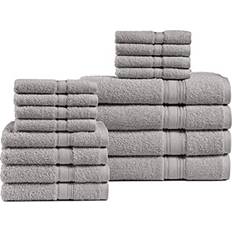 CHATEAU HOME COLLECTION Chateau Luxurious Sets Bath Towel Gray