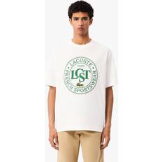 Lacoste Bomull T-shirts Lacoste Klassisk Grafisk T-shirt - White