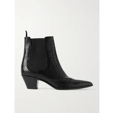 Celine CELINE HOMME Snake-Effect Leather Chelsea Boots Men Black