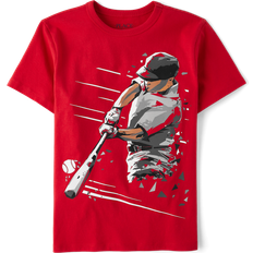 The Children's Place Boy's Baseball Player Graphic Tee - Ruby