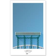 Interior Details S. Preston Art & Designs Seattle Mariners 11x17 Minimalist Stadium Print Poster