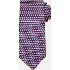 Ferragamo Clothing Ferragamo Men's Flamingo-Print Silk Tie FNAVYROS