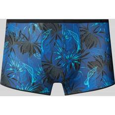 Hom Men's Underwear Hom Temptation Palay Flowers Boxer Trunk - Blue