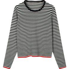 Mads Nørgaard Pull-over Ellis - Rouge/Noir/Blanc