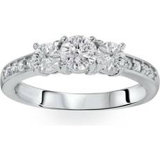 Sold by: 1ct Diamond Three Stone Engagement Ring 10K White Gold I/J I2-I3