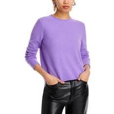 Aqua Knitted Sweaters Aqua Rolled Edge Cashmere Sweater 100% Exclusive Purple Haze