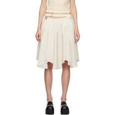 Acne Studios Damen Röcke Acne Studios Off-White Asymmetric Midi Skirt