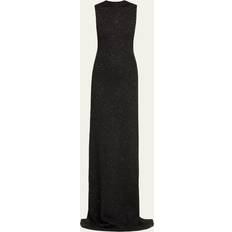 Black - Evening Gowns Dresses Sequin Embellished Column Gown - Black