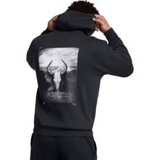 Under Armour Men's Project Rock Icon Fleece Hoodie - Black/White