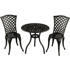 Aluminum Bistro Sets Oakland Living Contemporary Modern Mesh Lattice Bistro Set