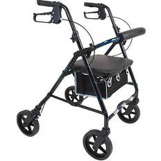 ProBasics Deluxe Rolling Walker with 8" Wheels, Seat, Backrest and Storage Pouch