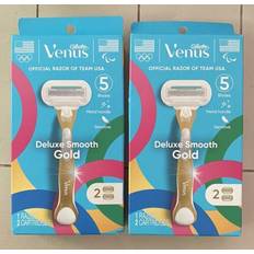 Venus Shaving Accessories Venus 2 packs gillette venus deluxe smooth 5 blade razor Gold