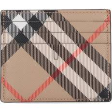 Burberry Tan Tall Check Card Holder - SAND UNI