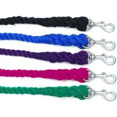 Turquoise Horse Leads Equi-Essentials 3-Ply Cotton Lead with Chrome Plated Snap Raspberry 3/4 x ft