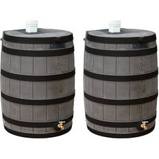 Plastic Rain Barrels Good Ideas Rain Wizard Rain Water Barrel Darkened