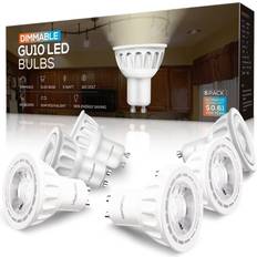 Dimmable gu10 led light bulbs, 3000k warm white mr16 gu10 bulb replacement fo. 6 Count Pack of 1