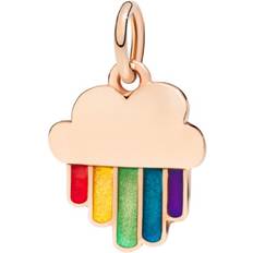 Multicolore Gioielli Dodo Rainbow charm in kt rose gold and enamel