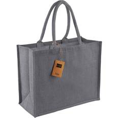 Grey Totes & Shopping Bags Westford Mill Classic Jute Shopper Bag Grey One Size