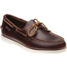 Sebago Dockside Portland rubber-soled deck shoes in Brown Waxy