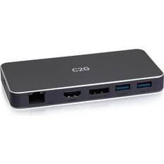 C2G USB-C 7-in-1 Dual Display MST Docking Station with