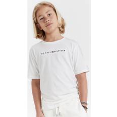 Tommy Hilfiger T-shirts Tommy Hilfiger Big Boys Cotton Logo Essential T-Shirt Ecru